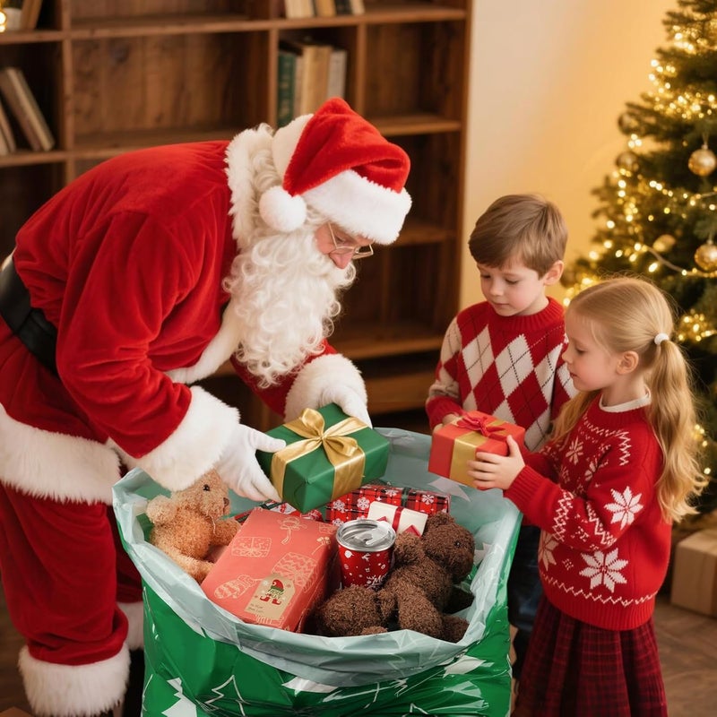 Sofier Large Christmas Gift Bags 36"x56" Holiday Gift Wrap 2pcs Jumbo Christmas Bag for Gifts Giant Sacks for Presents Big Xmas Plastic Gifts Bags (trees) - Image 2